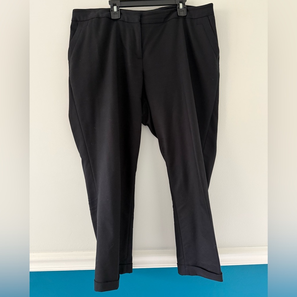 Lane Bryant Women’s Classic Black Dress Pants with Cuffed Ankle